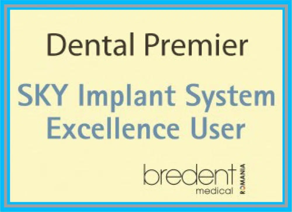 Bredent Certificate of Excellence for the Dental Premier Bucharest dental clinic team Bredent Certificate of Excellence for the Dental Premier Bucharest dental clinic team