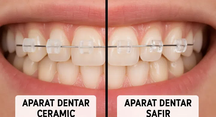 Aparat dentar ceramic versus aparat dentar safir