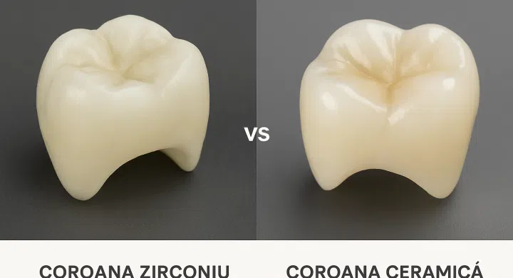 Coroana zirconiu vs ceramica - Dinti zirconiu sau portelan